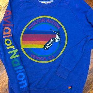 AVIATOR NATION dark blue/purple sweatshirt size medium